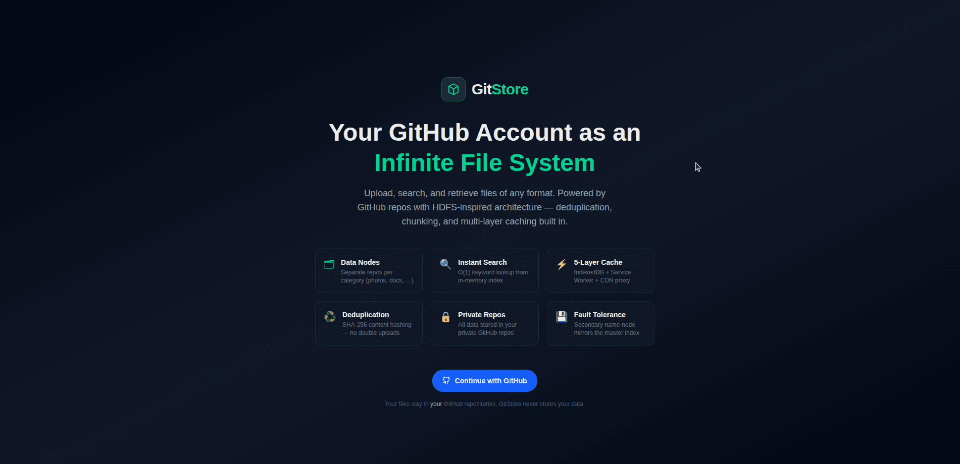 Blurred background for GitStore — GitHub-Based Distributed File System